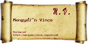 Mengyán Vince névjegykártya